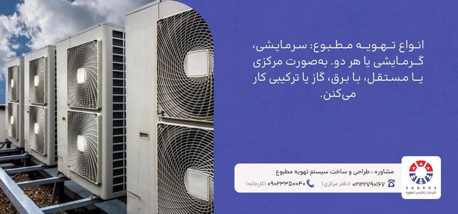 انواع تهویه مطبوع